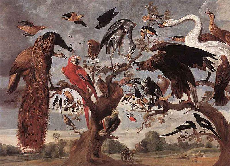 Jan Van Kessel Mockery of the Owl Germany oil painting art